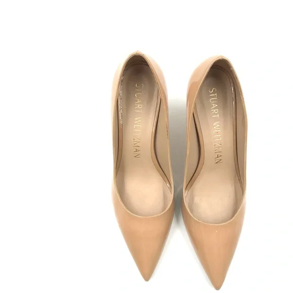 Stuart Weitzman Linsi 75 Pump Adobe Patent Leather Size 8.5 - Picture 5 of 10